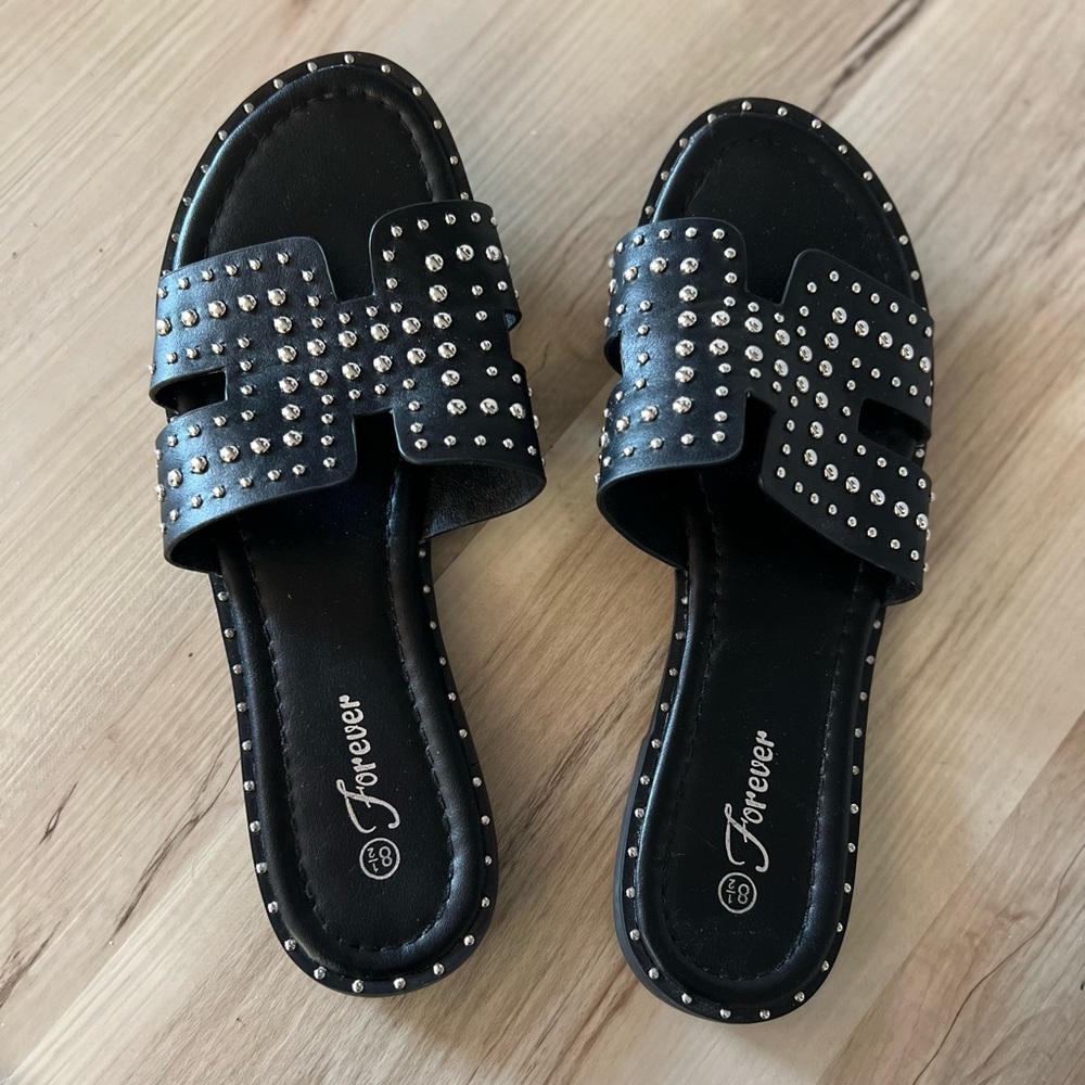 Black Slides , flats